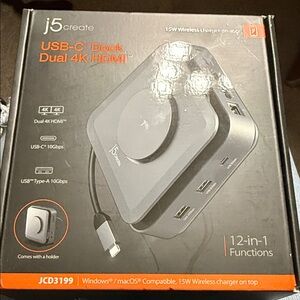 USB-C Dock Dual 4K HDMI - Black